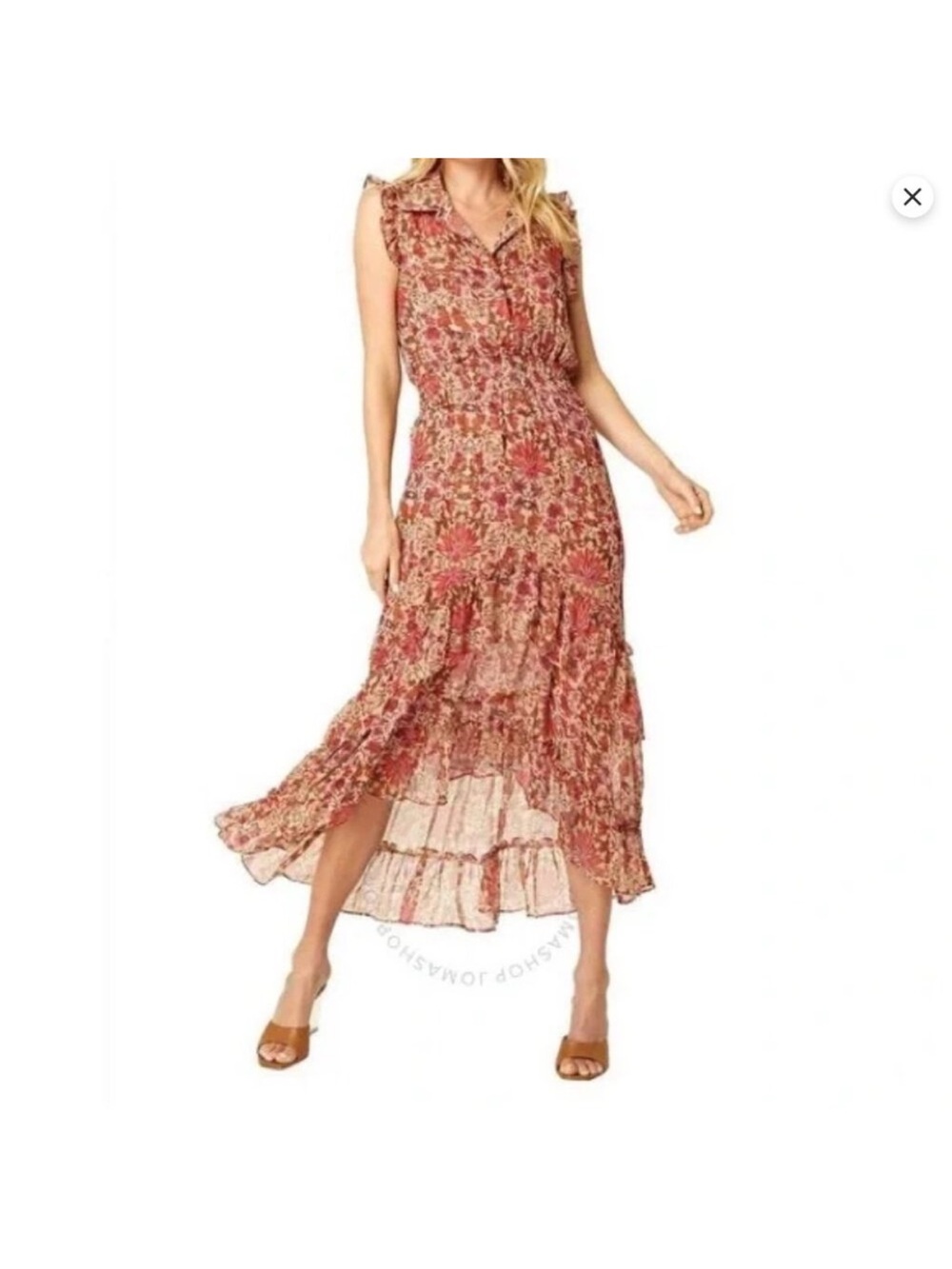 Misa Los Angeles Edith Floral High-Low Midi Dress - Rose Multi